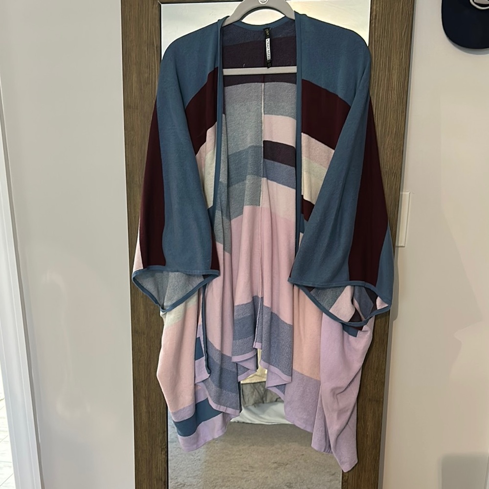 Tracy Reese Blue and Burgundy Knit Cardigan